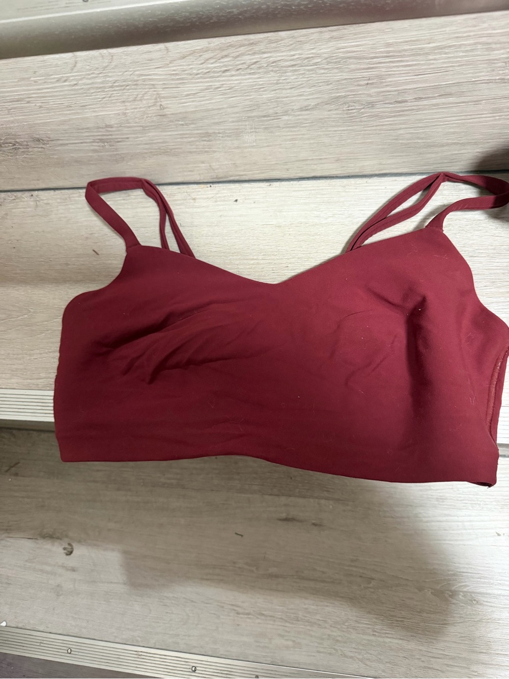 Women’s Seamless Double-Strap Bralette - Burgundy